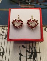 15. Designer Designer 1970er Granat Ohrringe in 800er Silber