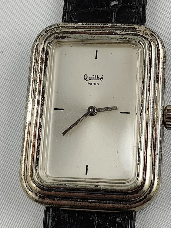 Montre Femme Quilbe Paris Mécanique - Boîtier Et Bracelet En Argent Massif - Occasion