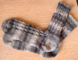 Warme gestrickte Herrensocken  Grösse  41/42