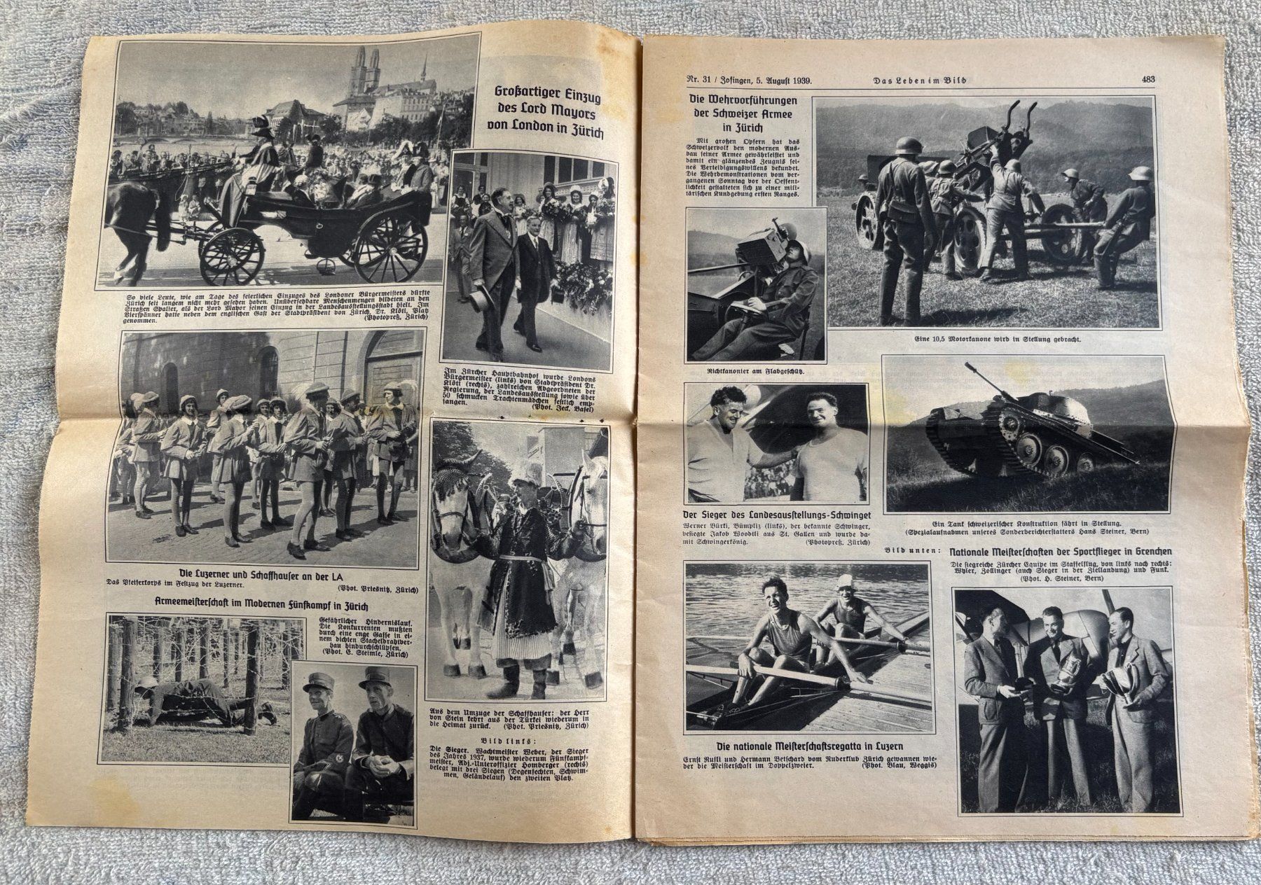 Riviste & Magazine: DAS LEBEN IM BILD 05. AUGUST 1939 – Usato da Ostermundigen venduto da wini63 1