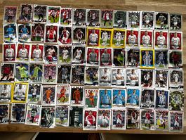 98 Fussball-Sammelkarten von Champions- Europa- Conf. League