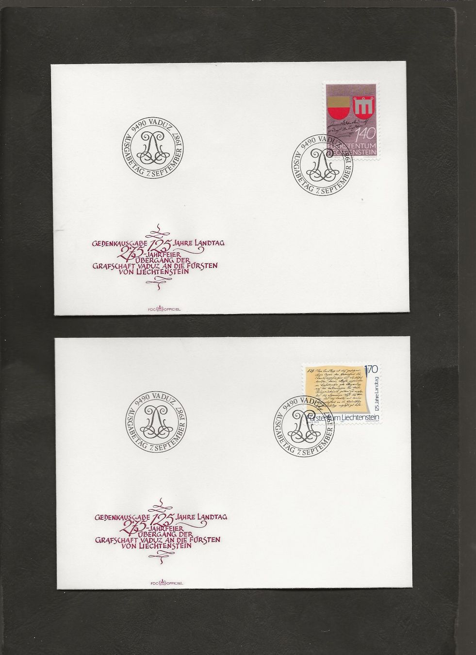 Tutti i francobolli: 11 FDC Liechtenstein 1972 1987 1988 – Usato da Au ZH venduto da xelagreb01 5