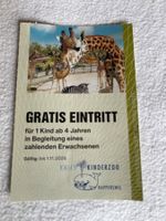 Gutschein Gratis Eintritt für 1 Kind ab 4 Jahren