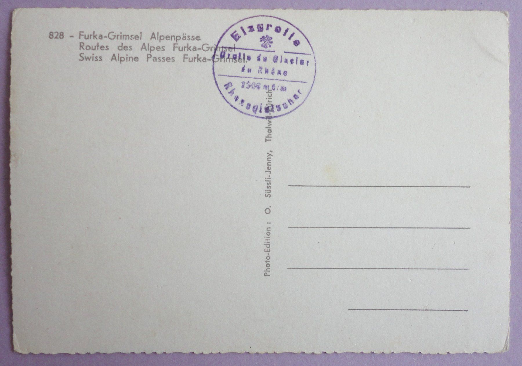 Cartoline postali: Furka-Grimsel Alpenpässe – Usato da Fétigny venduto da Billy2miny 1