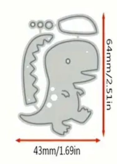 Sciablone: 2x Dinos im Comic Stil  - Stanzschablonen – Nuovo e nell'imballaggio originale da Frenkendorf venduto da jazzplatten 1