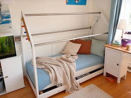 Kinder - Hausbett und Klettergerüst in einem - Unikat