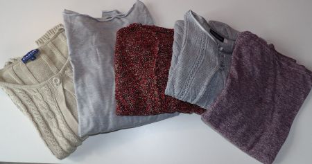 Kleiderpaket 5 Jacken - ohne Verschluss - Grössen XL