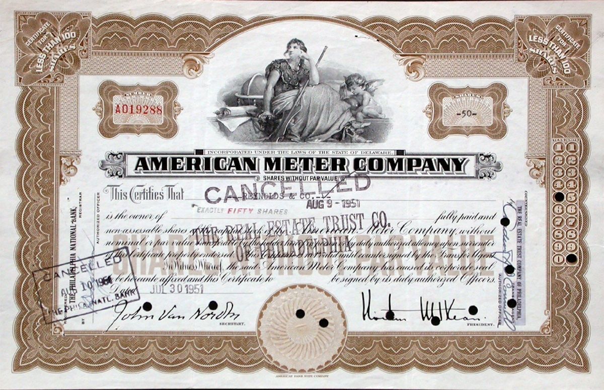 Documenti: American Meter Company - 1956 – Usato da Solothurn venduto da Sgasche