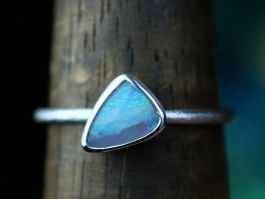 AZURA Ring in Silber 925 mit Boulder Opal · Grösse EU 57