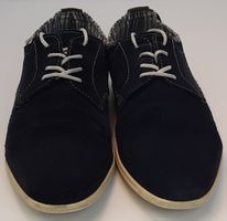 ROBERTO SANTI Herrn Leder Schuhe Navy Blau Gr.43