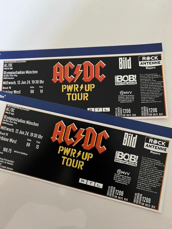 2x ACDC Tickets Konzert Karten Tour München Stehplätze AC DC Kaufen auf Ricardo