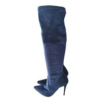 Italienische Samtstiefel blau Gr.37