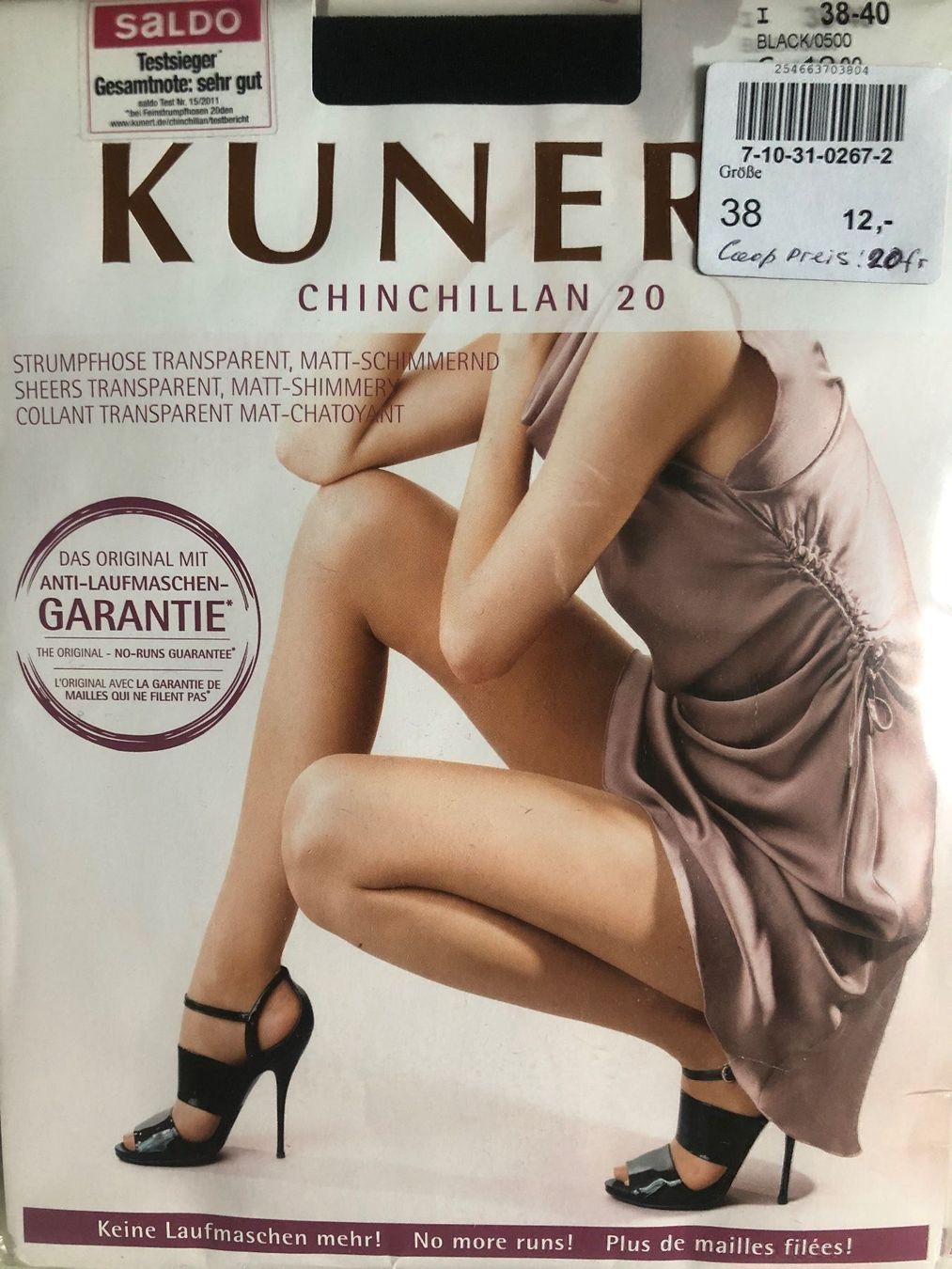 Kunert Strümpfe & Strumpfhosen: Strumpfhose KUNERT 20 Chinchilan/ 20 Fr. – Neu und originalverpackt aus Zumikon von DamenFashionShop