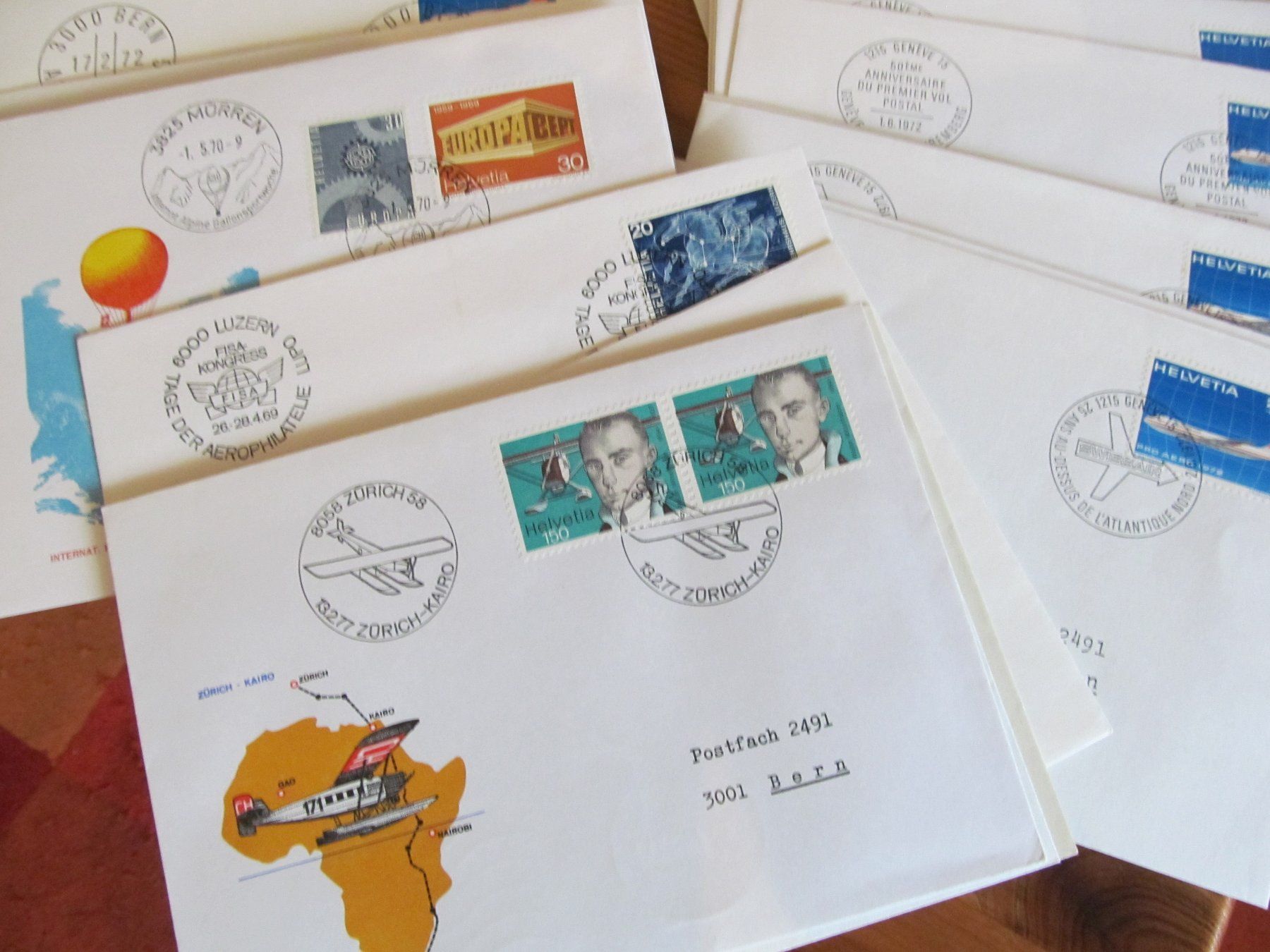 Tutti i francobolli: 50x ERSTTAGSFLUGPOST-FDCs ab 1953 TOP! – Usato da Emmenbrücke venduto da Luzern1947 3