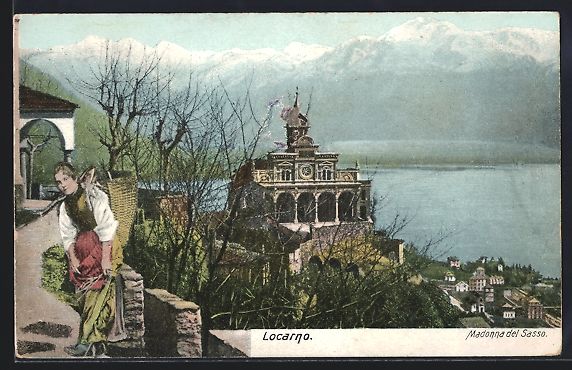 Cartoline postali: AK Locarno, Madonna del Sasso – Usato da Berlin venduto da bartko-reher