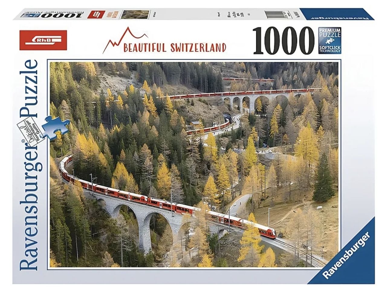 Ravensburger Puzzle: Ravensburger Puzzle 1000 Teile Rhätische Bahn  – Nuovo e nell'imballaggio originale da Schiers venduto da Topflash74