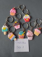 8 Schlüsselanhänger Cupcake Muffins neu