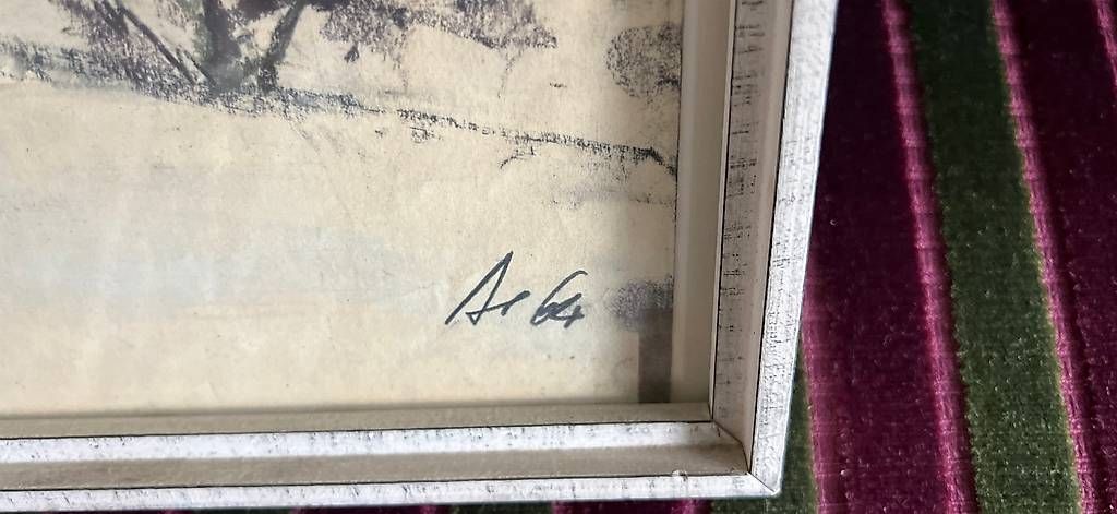 Dipinti: Modernes Bild auf Papier Hinter Glass  – Usato da Steinmaur venduto da Mandy.Steinbruch1953 3