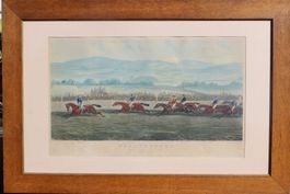 Pferde Rennen Punchestown Conyngham Cup 1872. The Finish