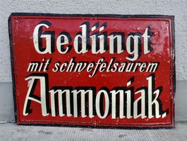 ALTES REKLAME BLECHSCHILD GEDÜNGT