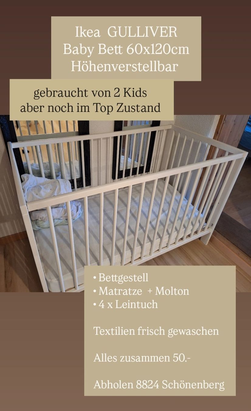 Ikea Betten: IKEA Bett Gulliver, guter Zustand – Gebraucht aus Schönenberg ZH von Sevi117