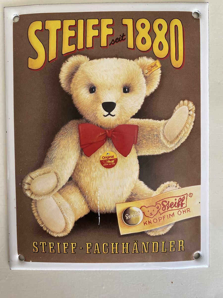 Steiff Insegne: Emailschild STEIFF 1880 – Usato da Seengen venduto da Maluscha