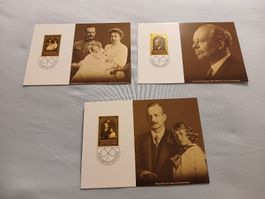Cartes postales Liechtenstein - Timbres commémoratifs!