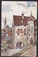 Baden Landvogteischloss Künstlerkarte G. Meyer