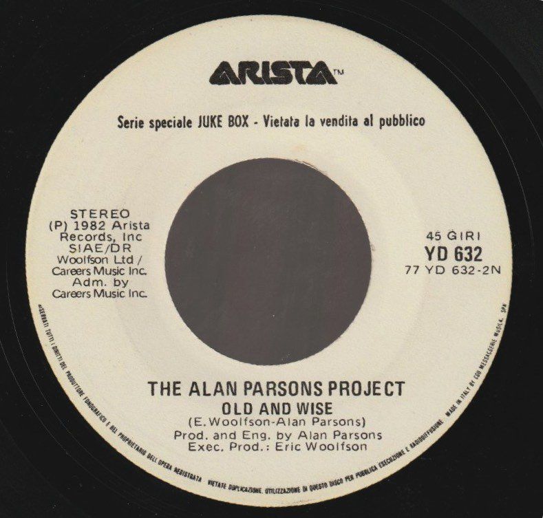 Dischi in vinile: 7 " ALAN PARSONS PROJECT / LOREDANA BERTE' OLD AND WISE /PER – Usato da Vezia venduto da Aquarius_Age 1
