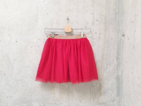 Tutu en tulle Okaïdi, rouge, scintillant, fille, taille 140