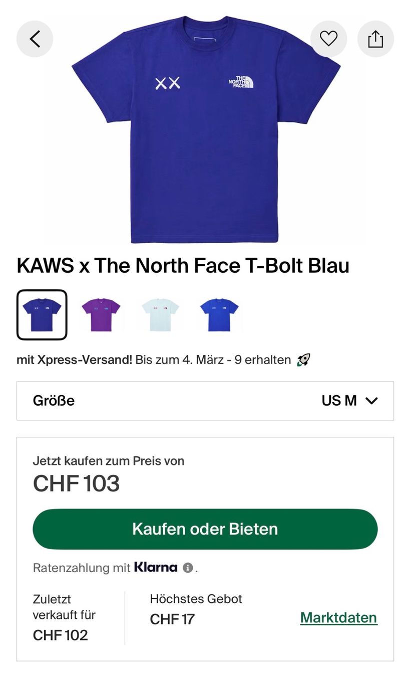 North Face T-Shirts: Kaws x The North Face T-Shirt Bundle / DSWT/ Size M Both – Neu und originalverpackt aus Lenzburg von 7LegionStuff 2