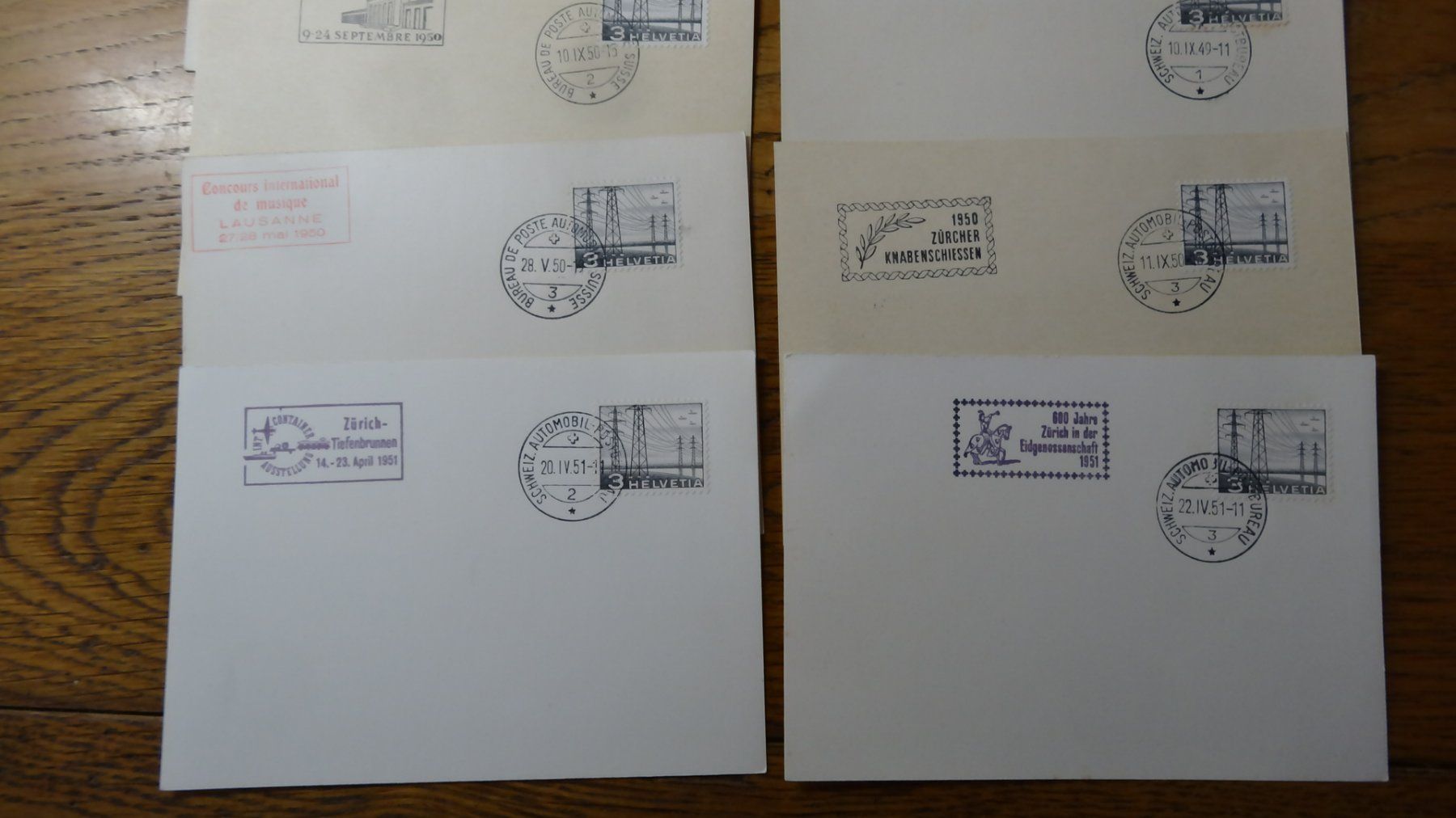 Tutti i francobolli: 8 verschiedene Sonderstempel   55 – Usato da Anwil venduto da larks 2
