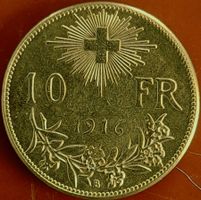 Goldvreneli 10 Franken 1916 - Reproduktion Kein Original
