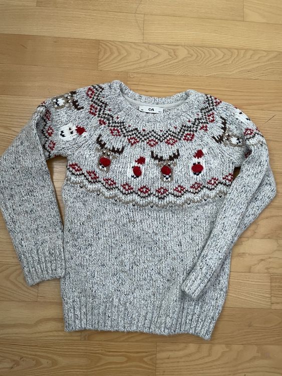 Maglioni & Felpe: Pulli C&A, Winter Pullover, Norwegermuster, Grösse 128 – Usato da forch venduto da Draechli789