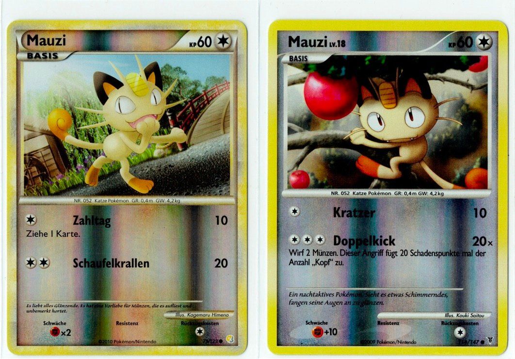 Pokémon Carte collezionabili: Mauzi Reverse Holo (75 & 114) – Usato da Zürich venduto da PACE79