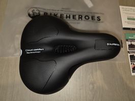 BikeHeroes Velo Sattel - Cloud Comfort Technologie - Schwarz