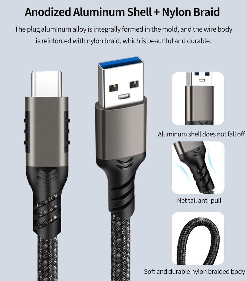 Kabel: USB 3.2 Quick Charge QC 60W 2meter USB-C Kabel 10Gbps 3A – Neu (gemäss Beschreibung) aus Kirchdorf AG von Lionstein 4