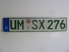 Nummernschild / Kfz-Kennzeichen Deutschland UM SX 276 mit EU