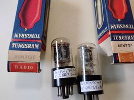 2x neue Tungsram 6SN7GT Röhren