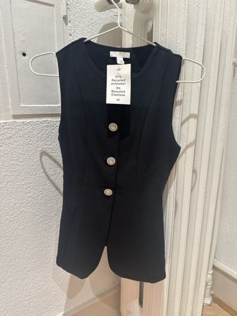 H&M Weste, schwarz, Grösse XS, neu mit Etikett, top!