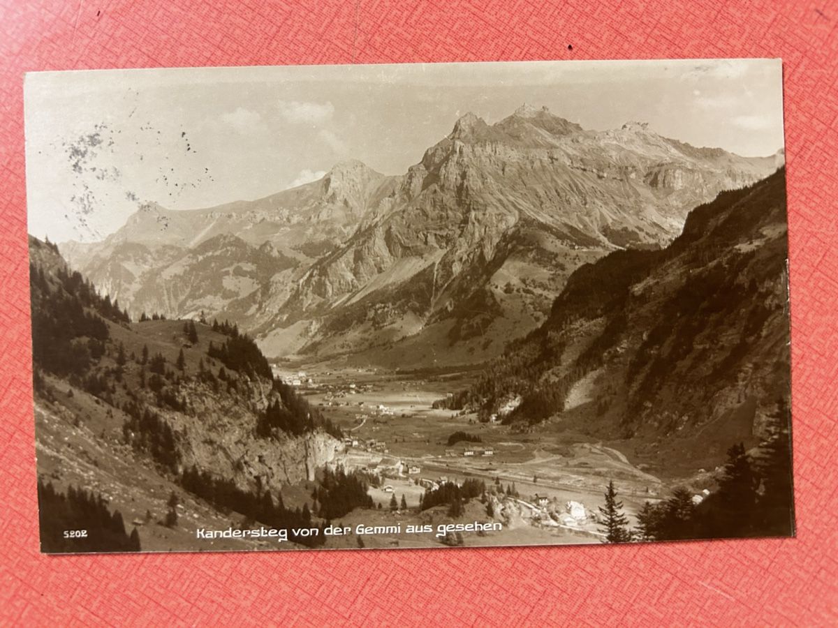 Cartoline postali: Alte Ansichtskarte Kandersteg von der Gemmi aus gesehen – Usato da Lanzenhäusern venduto da vic63 1