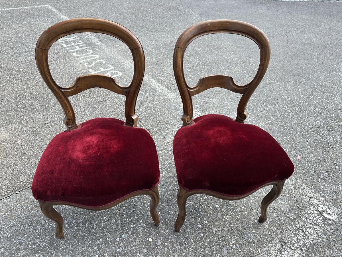 Sedie: 2 Vintagestühle, Holz, niedrige Höhe – Usato da Schöftland venduto da Astika