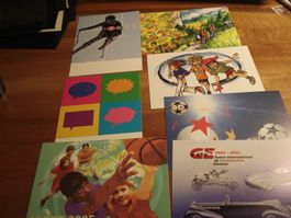 7 Bildpostkarten Schweiz, ET-o, um 2003
