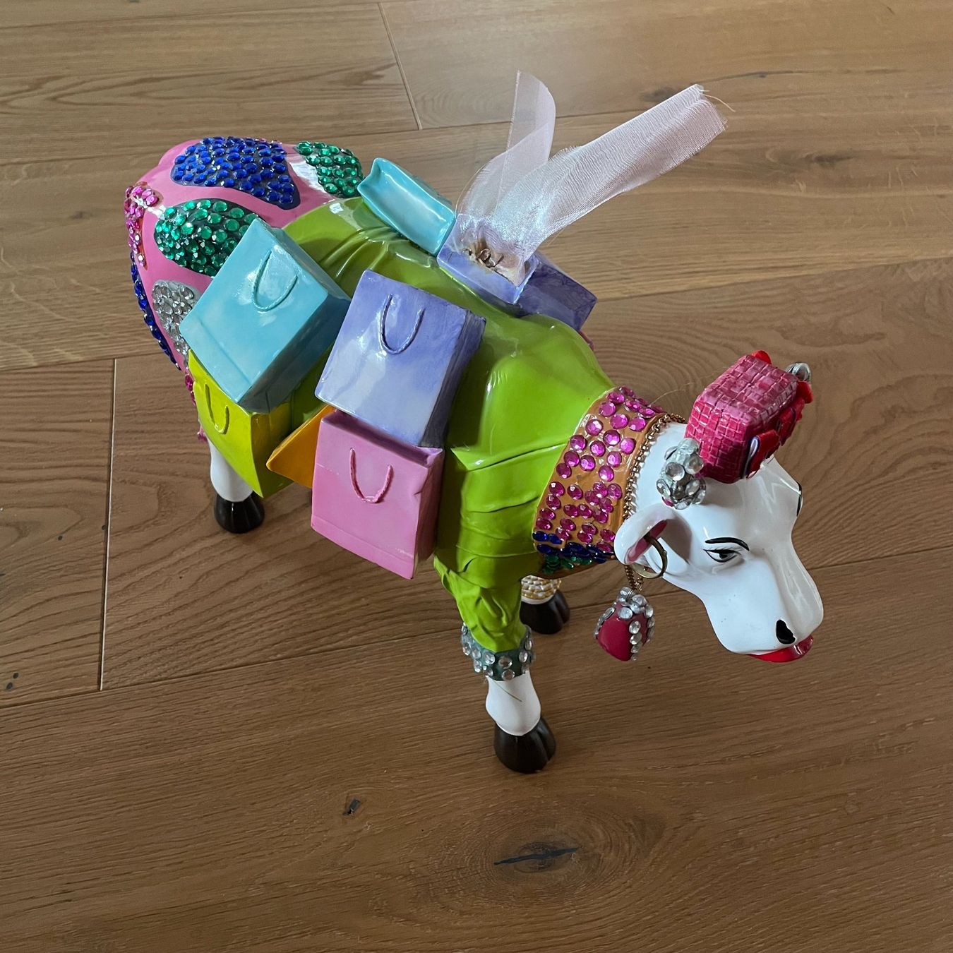 Statuette: Cow Parade Kuh "Ms. Moolevard on the Boulevard" – Usato da Walde AG venduto da Flumsi66