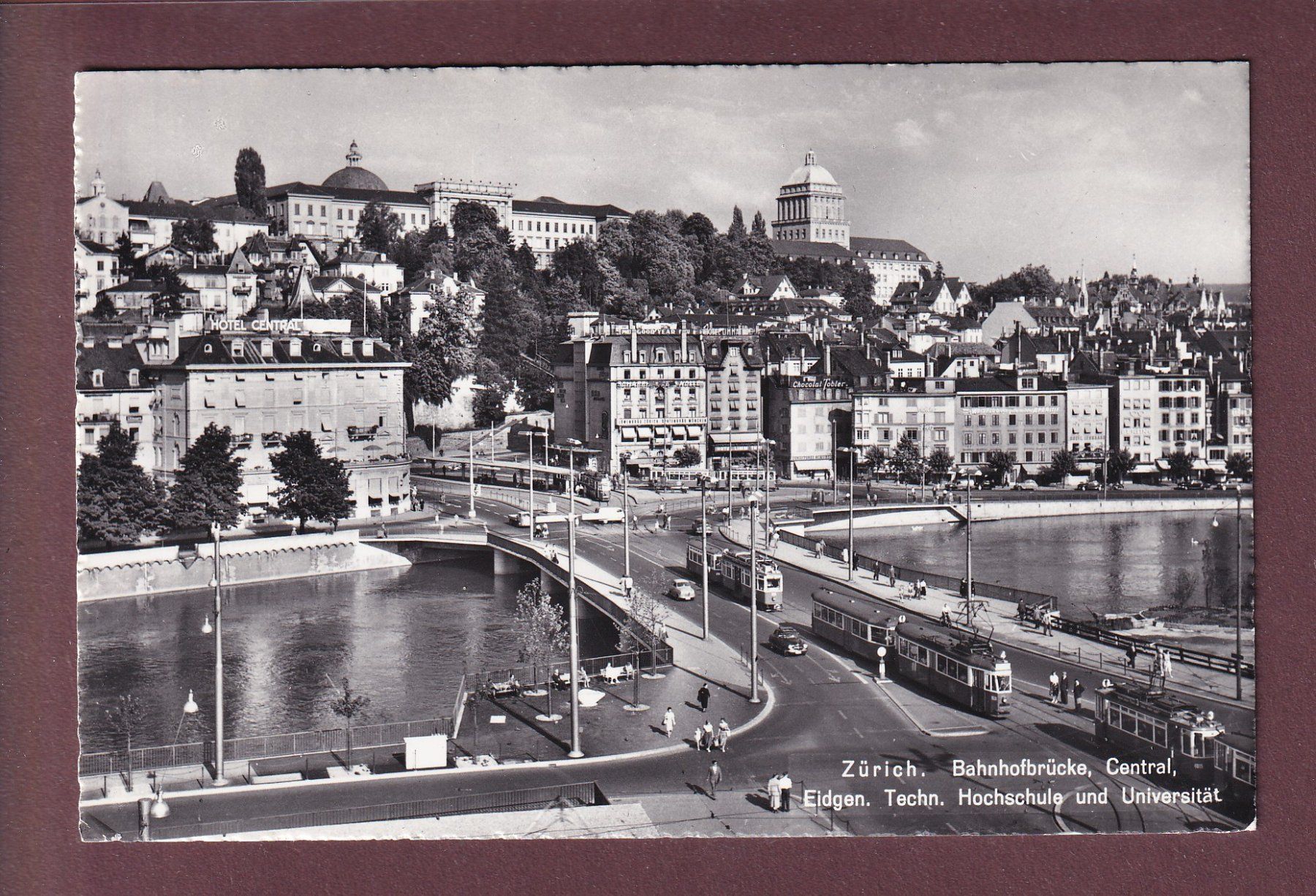 Ansichtskarten: ZÜRICH - Bahnhofbrücke - Tram – Gebraucht aus Pully von nicecards