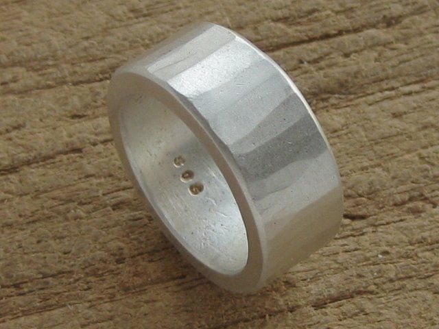Ringe: breiter UNIKAT Ring Silber 999 Hammerschlag / Gr. 54 – Neu (gemäss Beschreibung) aus Ermatingen von Decovin 1
