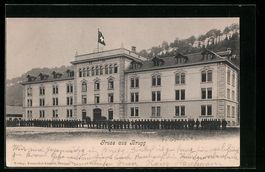 AK Brugg, Blick auf die Kaserne, 1903