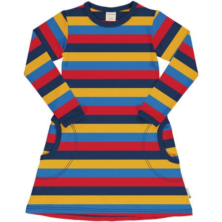 Maxomorra Kleid Stripe Blue 98/104