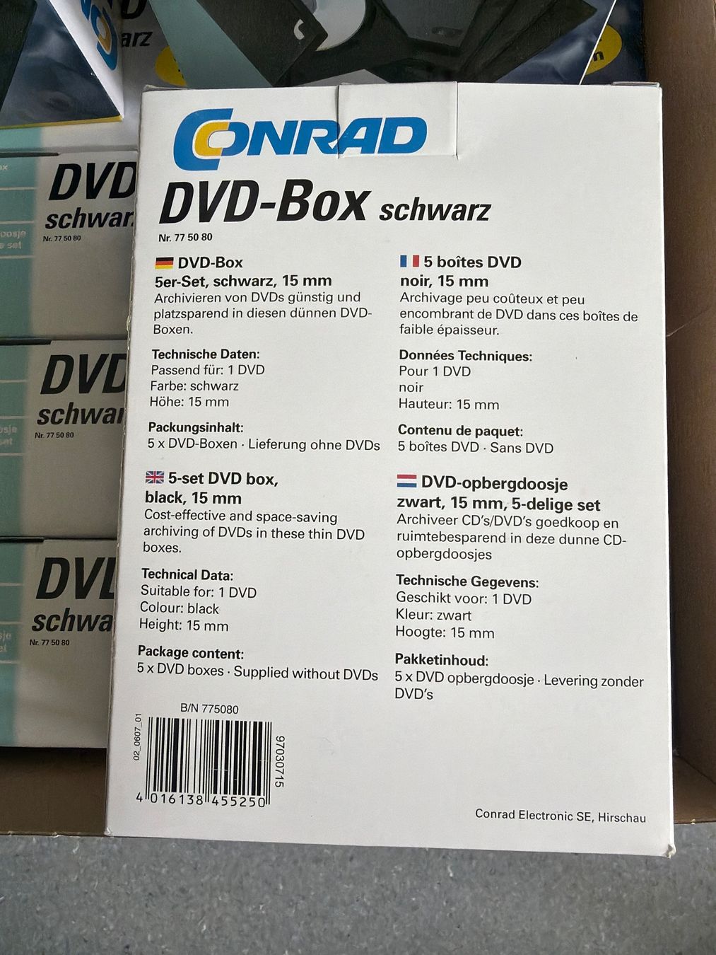 Tutti i DVDs: DVD-Box schwarz, 15mm leer – Nuovo e nell'imballaggio originale da Turbenthal venduto da Okidoki3 1
