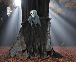 Halloween Deko Hänger Sensemann 30cm schwarz